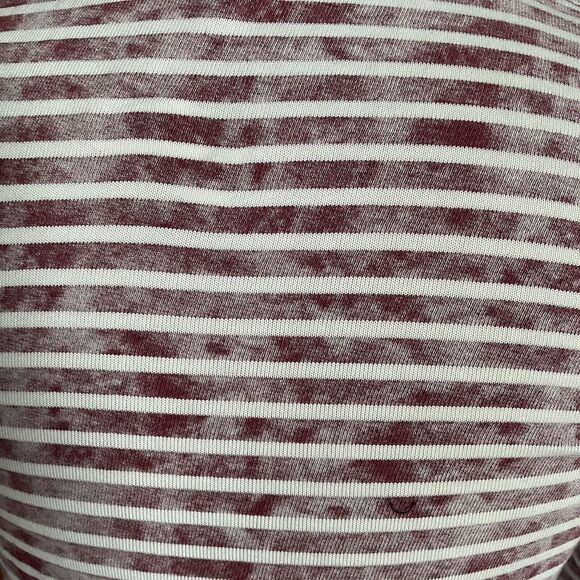 LUCKY BRAND Lucky Lotus Distressed Striped LS Top Sz XS Button Sleeve Detail - Picture 10 of 10